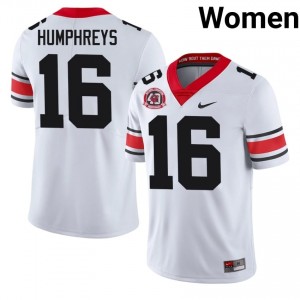 Georgia Bulldogs London Humphreys #16 White Women High School 1980 National Champions 40th Anniversary Jersey | Authentic Embroidery Football Uniform 18941570