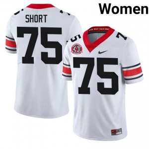 Dawgs Mason Short #75 White Women High School 1980 National Champions 40th Anniversary Jersey | Elite Stitched Football Uniform 38913553