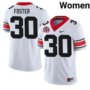 Georgia Terrell Foster #30 White Women High School 1980 National Champions 40th Anniversary Jersey | Fresh Embroidery Football Uniform 71688681