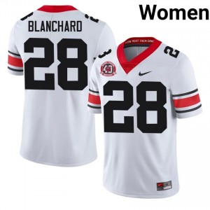 Georgia Walter Blanchard #28 White Women High School 1980 National Champions 40th Anniversary Jersey | Iconic Sewn Football Uniform 37570216