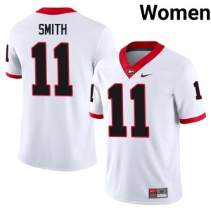 White #11 Arian Smith Women Stitched Jersey | UGA Bulldogs Pro Cut NCAA Football Edition 45888663