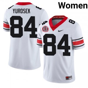 Georgia Ben Yurosek #84 White Women High School 1980 National Champions 40th Anniversary Jersey | Alumni Stitch Football Uniform 77257477