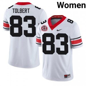 Dawgs Brody Tolbert #83 White Women High School 1980 National Champions 40th Anniversary Jersey | Fresh Stitched Football Uniform 89807830