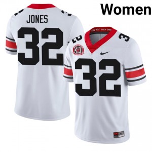 Georgia Bulldogs Cash Jones #32 White Women High School 1980 National Champions 40th Anniversary Jersey | Exclusive Swen Football Uniform 19975401