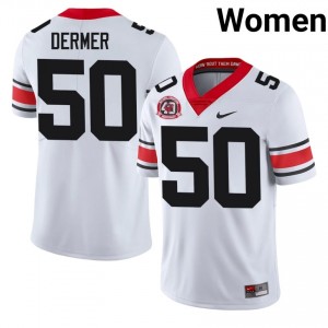 Georgia Colton Dermer #50 White Women High School 1980 National Champions 40th Anniversary Jersey | Authentic Swen Football Uniform 92223803