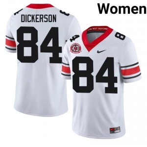 Georgia Bulldogs Dallas Dickerson #84 White Women High School 1980 National Champions 40th Anniversary Jersey | Licensed Embroidery Football Uniform 15604123