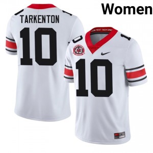 Georgia Fran Tarkenton #10 White Women High School 1980 National Champions 40th Anniversary Jersey | Iconic Stitch Football Uniform 63734136