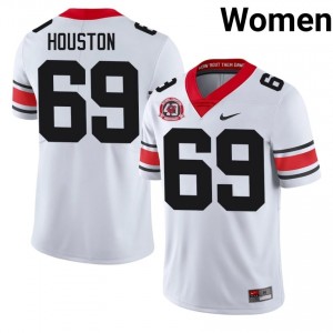 Georgia Bulldogs Graham Houston #69 White Women High School 1980 National Champions 40th Anniversary Jersey | Durable Stitched Football Uniform 45135575