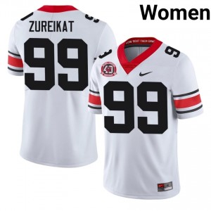 Georgia Bulldogs Harran Zureikat #99 White Women High School 1980 National Champions 40th Anniversary Jersey | Premium Stitched Football Uniform 84458976