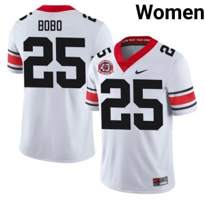 Georgia Bulldogs Jake Bobo #25 White Women High School 1980 National Champions 40th Anniversary Jersey | Moisture Wicking Stitched Football Uniform 49042336