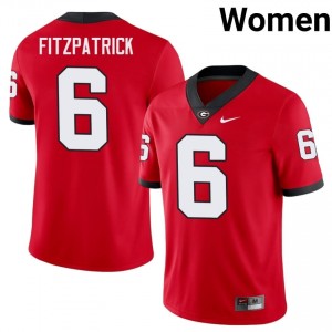 Georgia Justice Fitzpatrick #6 Red Women College Jersey | Limited Stitched Football Uniform 13723959