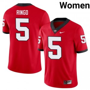 Georgia Bulldogs Kelee Ringo #5 Red Women College Jersey | Elite Embroidery Football Uniform 43954971