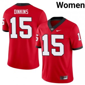 Georgia Bulldogs Khamari Brooks #15 Red Women College Jersey | Premium Embroidery Football Uniform 14071232