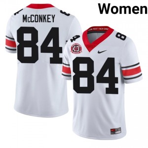 UGA Bulldogs Ladd McConkey #84 White Women High School 1980 National Champions 40th Anniversary Jersey | Genuine Embroidery Football Uniform 15027708