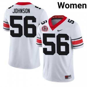 Dawgs Nasir Johnson #56 White Women High School 1980 National Champions 40th Anniversary Jersey | Elite Stitch Football Uniform 29323889