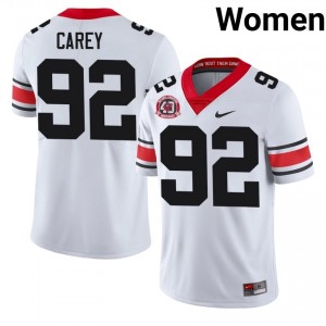 Georgia Preston Carey #92 White Women High School 1980 National Champions 40th Anniversary Jersey | Pro-Grade Stitched Football Uniform 37257734