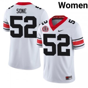 UGA Valdin Sone #52 White Women High School 1980 National Champions 40th Anniversary Jersey | Authentic Stitched Football Uniform 28179747