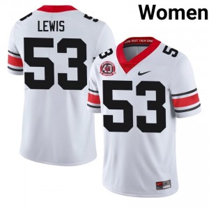 Dawgs Zach Lewis #53 White Women High School 1980 National Champions 40th Anniversary Jersey | Stitch Football Uniform 59809101