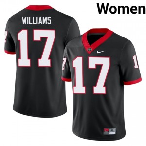 Amaris Williams #17 Black Women Stitch Jersey | Moisture Wicking Dawgs Player Football Gear 69745383