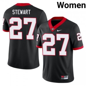 Blake Stewart #27 Black Women Stitched Jersey | Genuine UGA Player Football Gear 57800941