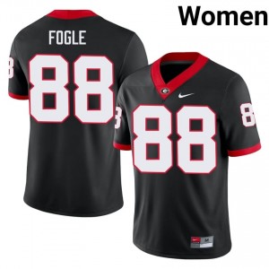 Brayden Fogle #88 Black Women Stitch Jersey | Durable UGA Bulldogs Player Football Gear 36871407