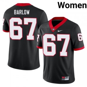 Clinton Barlow #67 Black Women Embroidery Jersey | Pro-Grade UGA Bulldogs Player Football Gear 80656883