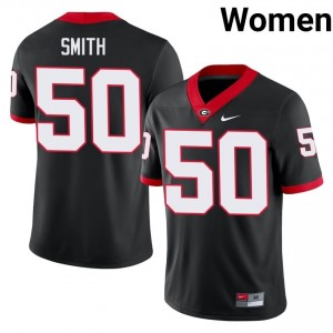 Cortez Smith #50 Black Women Sewn Jersey | Dawgs Player Football Gear 12526851