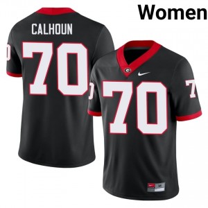 Daniel Calhoun #70 Black Women Embroidery Jersey | Iconic UGA Player Football Gear 80975070