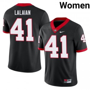 David Lalaian #41 Black Women Embroidery Jersey | Essential Dawgs Player Football Gear 42923970