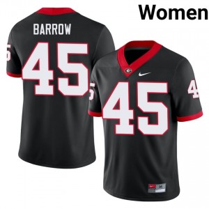 Eli Barrow #45 Black Women Sewn Jersey | Exclusive UGA Bulldogs Player Football Gear 55937963
