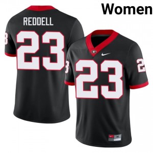 Jaden Reddell #23 Black Women Embroidery Jersey | Limited UGA Bulldogs Player Football Gear 96566666