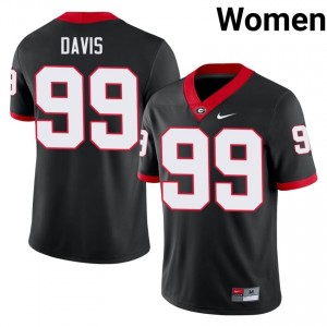 Jordan Davis #99 Black Women Stitched Jersey | Authentic Dawgs Player Football Gear 11987530