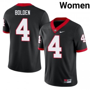 KJ Bolden #4 Black Women Embroidery Jersey | Officially Licensed Dawgs Player Football Gear 15673882