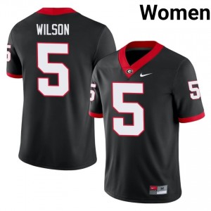 Raylen Wilson #5 Black Women Embroidery Jersey | Limited UGA Player Football Gear 78496114