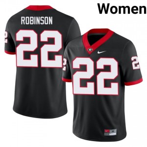 Todd Robinson #22 Black Women Stitched Jersey | Exclusive Dawgs Player Football Gear 41368175