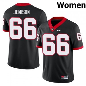 Tyreek Jemison #66 Black Women Stitched Jersey | Elite Thread Georgia Bulldogs Player Football Gear 88858931