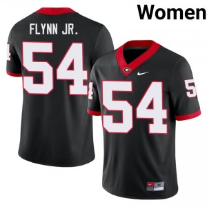 Waltclaire Flynn Jr. #54 Black Women Sewn Jersey | Pro Cut Georgia Player Football Gear 66309096