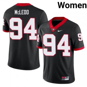 Xzavier McLeod #94 Black Women Embroidery Jersey | Iconic Georgia Bulldogs Player Football Gear 86410499