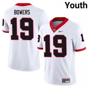 Georgia Bulldogs Brock Bowers #19 White Youth NCAA Jersey | Gameday Embroidery Football Uniform 78950157