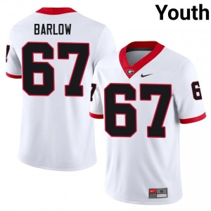 Georgia Bulldogs Clinton Barlow #67 White Youth NCAA Jersey | Gameday Sewn Football Uniform 69433613