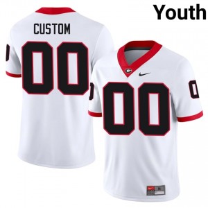 UGA Bulldogs Custom #00 White Youth NCAA Jersey | Moisture Wicking Embroidery Football Uniform 86663196