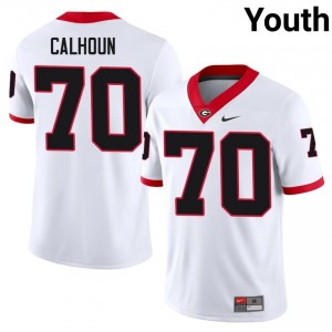 UGA Bulldogs Daniel Calhoun #70 White Youth NCAA Jersey | Officially Licensed Stitched Football Uniform 23715937