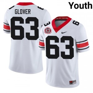 Dontrell Glover #63 White Youth Embroidery 1980 National Champions 40th Anniversary Jersey | Elite Thread Dawgs High School Football Gear 75157415