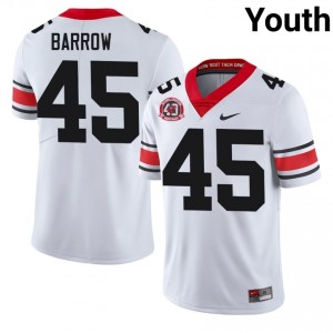 Eli Barrow #45 White Youth Embroidery 1980 National Champions 40th Anniversary Jersey | Essential Georgia Bulldogs High School Football Gear 11772818