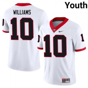 Dawgs Elyiss Williams #10 White Youth NCAA Jersey | Limited Stitched Football Uniform 17846848