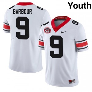 Ethan Barbour #9 White Youth Embroidery 1980 National Champions 40th Anniversary Jersey | Pro Cut UGA Bulldogs High School Football Gear 61256541