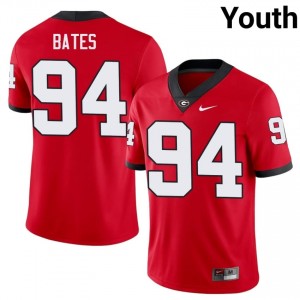 Henry Bates #94 Red Youth Stitched Jersey | Elite Thread UGA Bulldogs College Football Gear 78287857