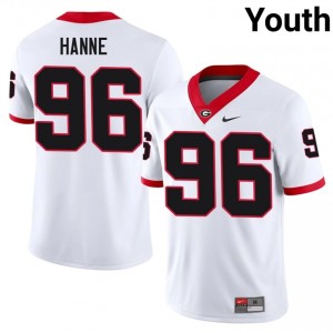 UGA Bulldogs JJ Hanne #96 White Youth NCAA Jersey | Classic Stitched Football Uniform 15578241