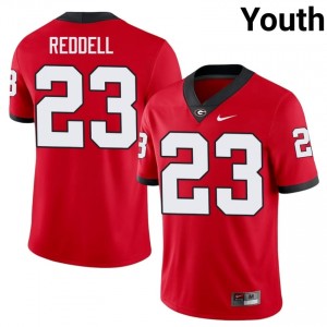 Jaden Reddell #23 Red Youth Stitched Jersey | Pro Cut UGA College Football Gear 91314202