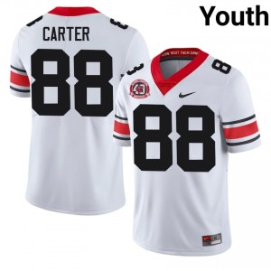 Jalen Carter #88 White Youth Embroidery 1980 National Champions 40th Anniversary Jersey | Exclusive UGA Bulldogs High School Football Gear 63421231